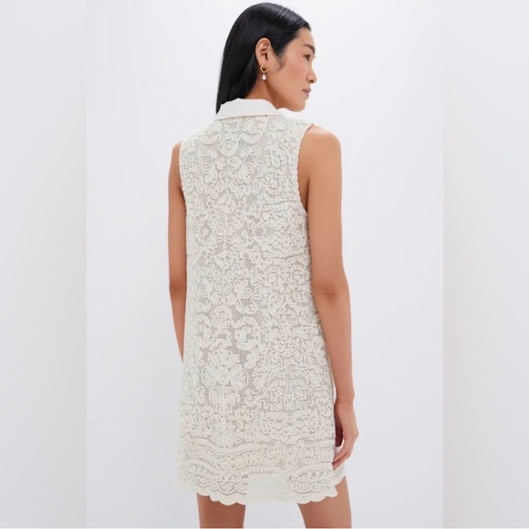 Tuckernuck Tan Lace Sleeveless Collier Dress Women’s Size Small NEW - Picture 2 of 5